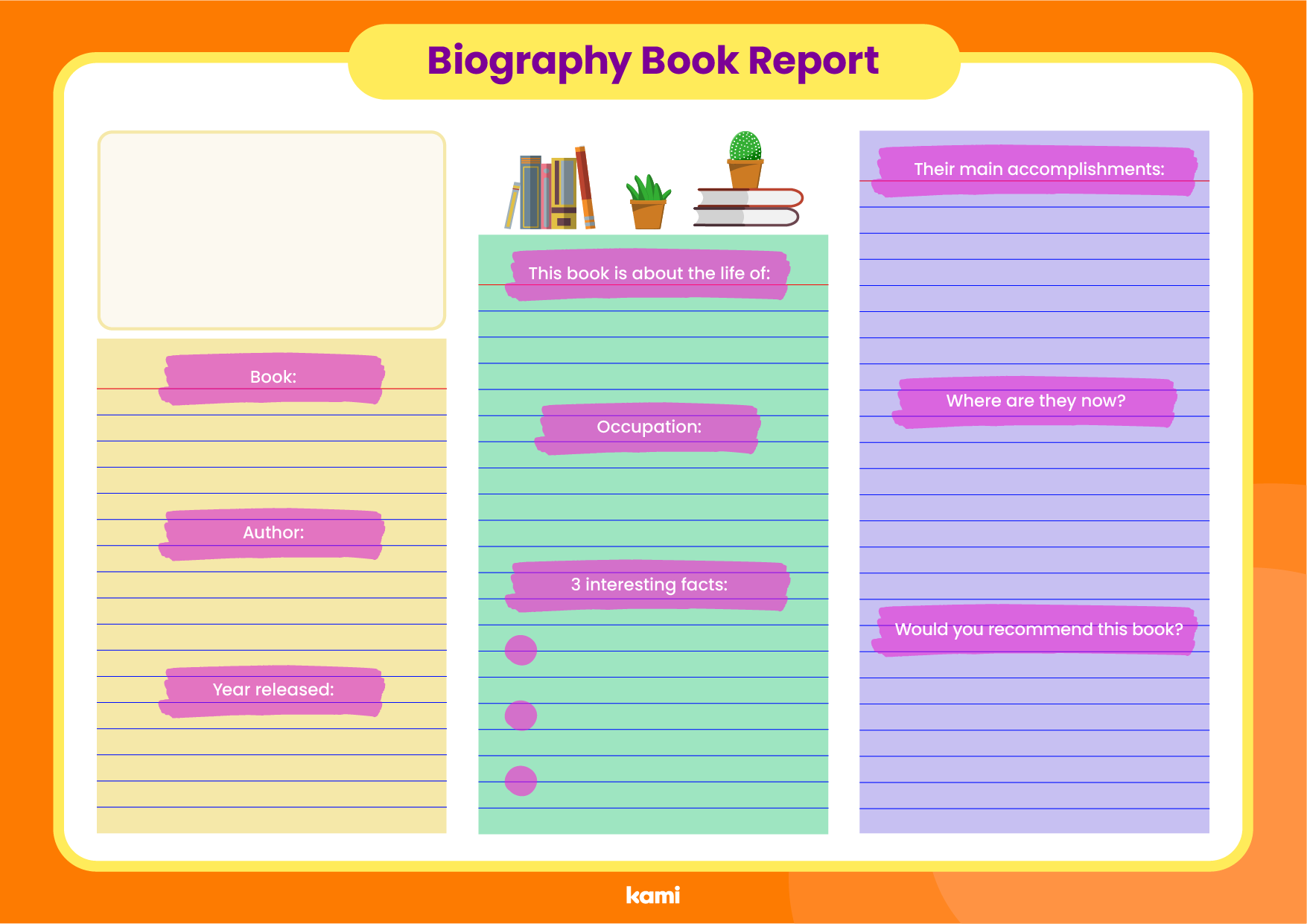 biography book grade 5