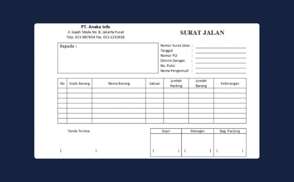 Apa Pentingnya Surat Jalan Untuk Pengiriman Berikut Penjelasannya