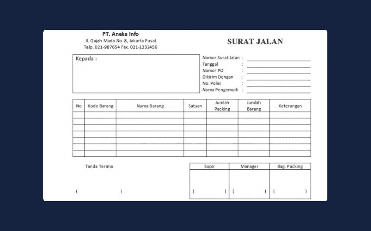 Apa Itu Surat Jalan Ketahui Definisi Jenis Fungsi Dan Contohnya Riset