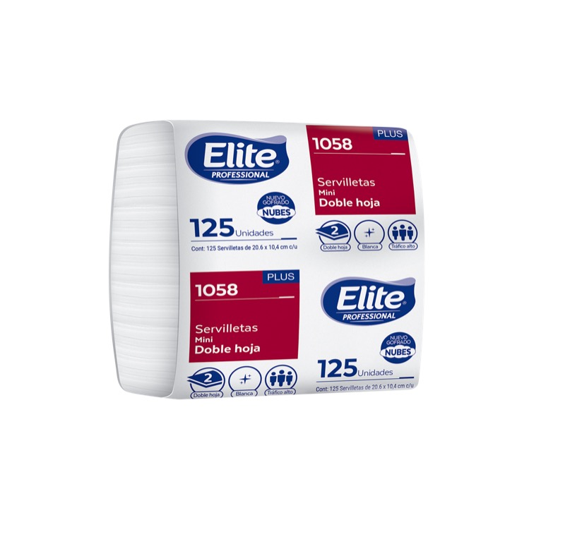 Servilleta Elite mini 48/125 V fold HD 20.6 x 10.4 cm