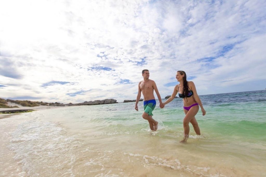 romantic beach and shore. the Rottnest Luxury Accommodation