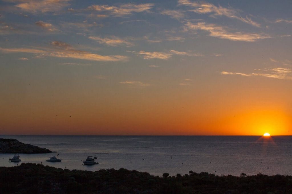 best sunset moment in the luxury of karma saint martins beach
