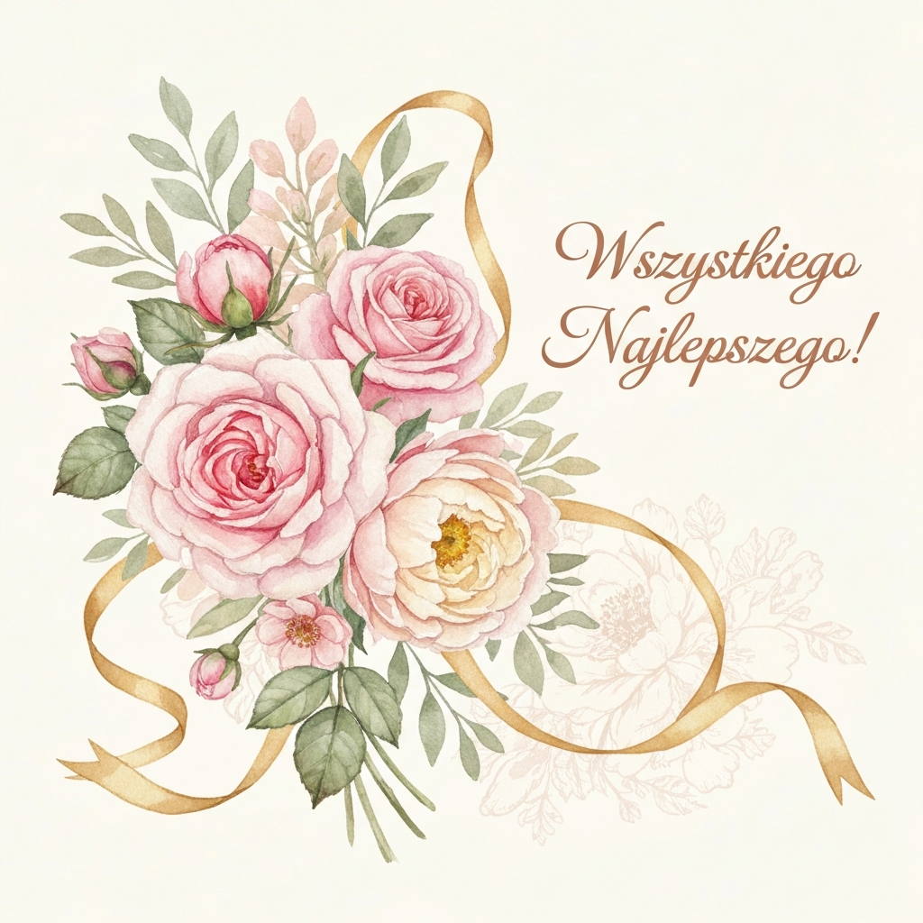 Elegancka Kartka Urodzinowa dla Babci