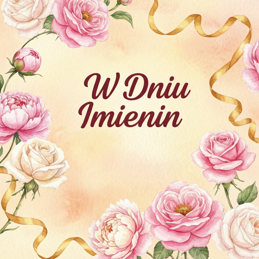 Elegancka Kartka Imieninowa dla Mamy