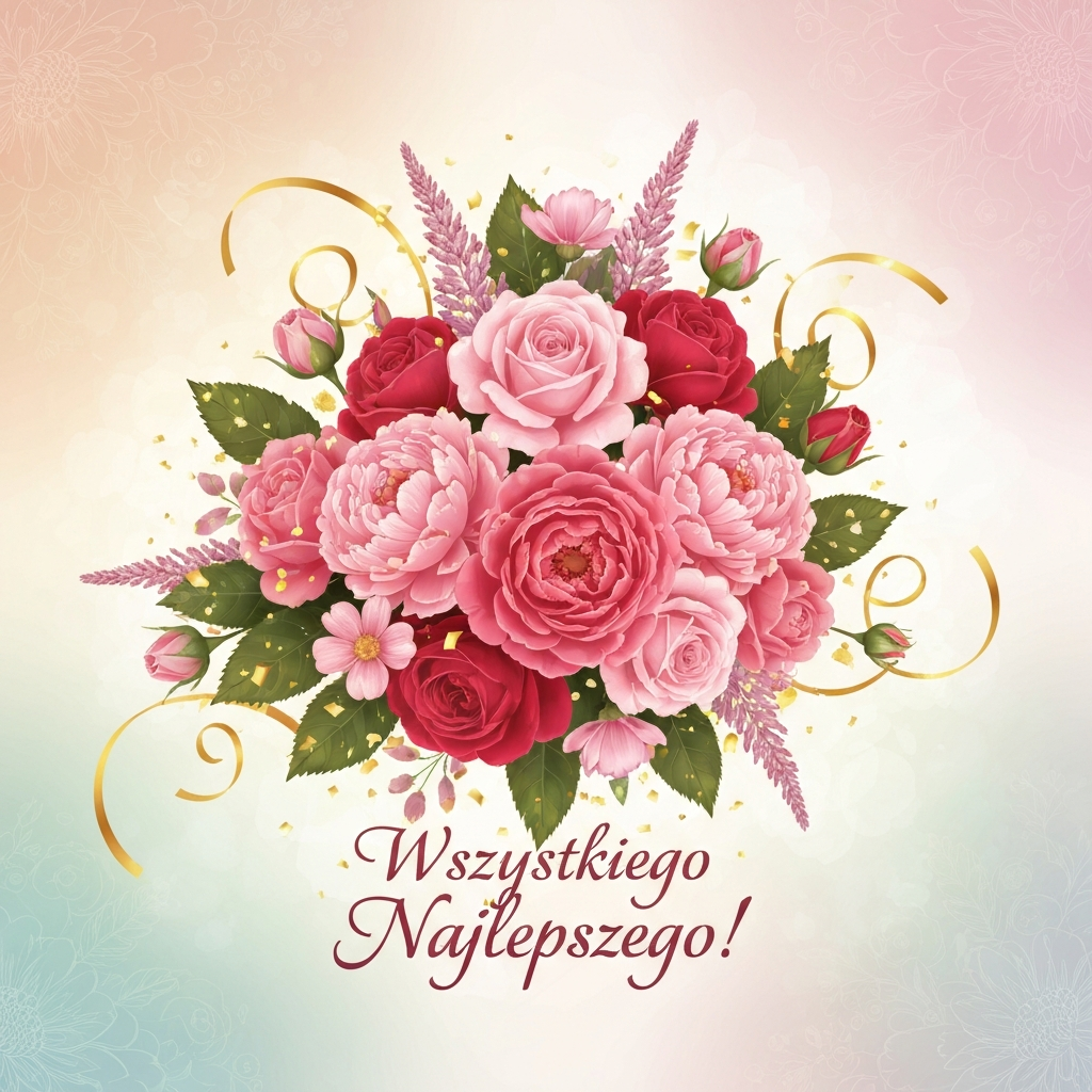 Wszystkiego Najlepszego! Kwiatowa Elegancja