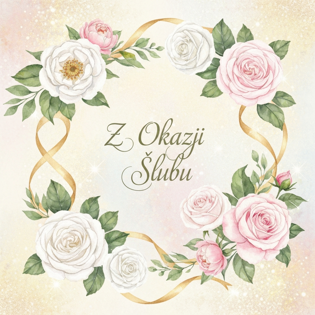 Elegancka Kartka Ślubna dla Przyjaciółki