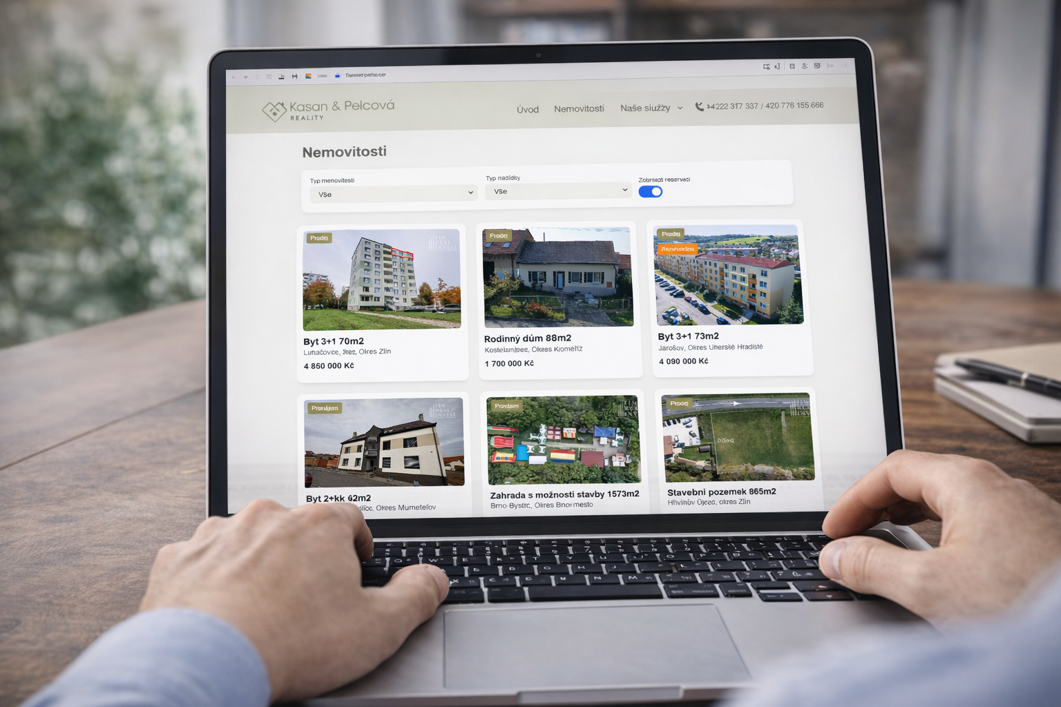 Stránky nemovitosti