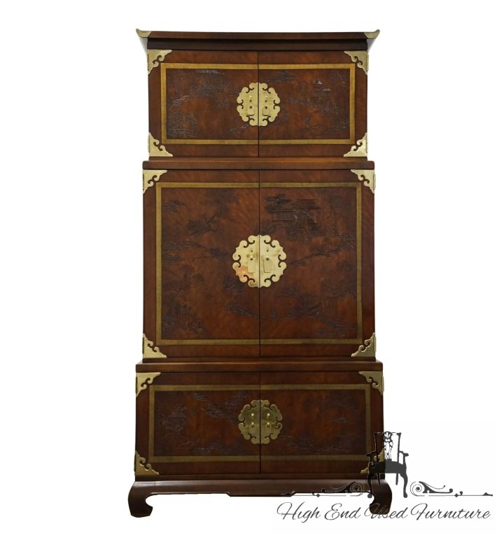 ★米軍放出★1960年代★DREXEL HERITAGE ミニラウンドチェスト★ヴインテージ★ DREXEL HERITAGE Ming Treasure Collection Solid Walnut Asian