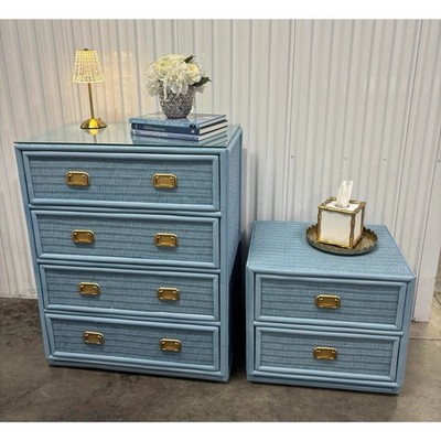 grey wicker dresser Coastal Chic Rattan White dresser