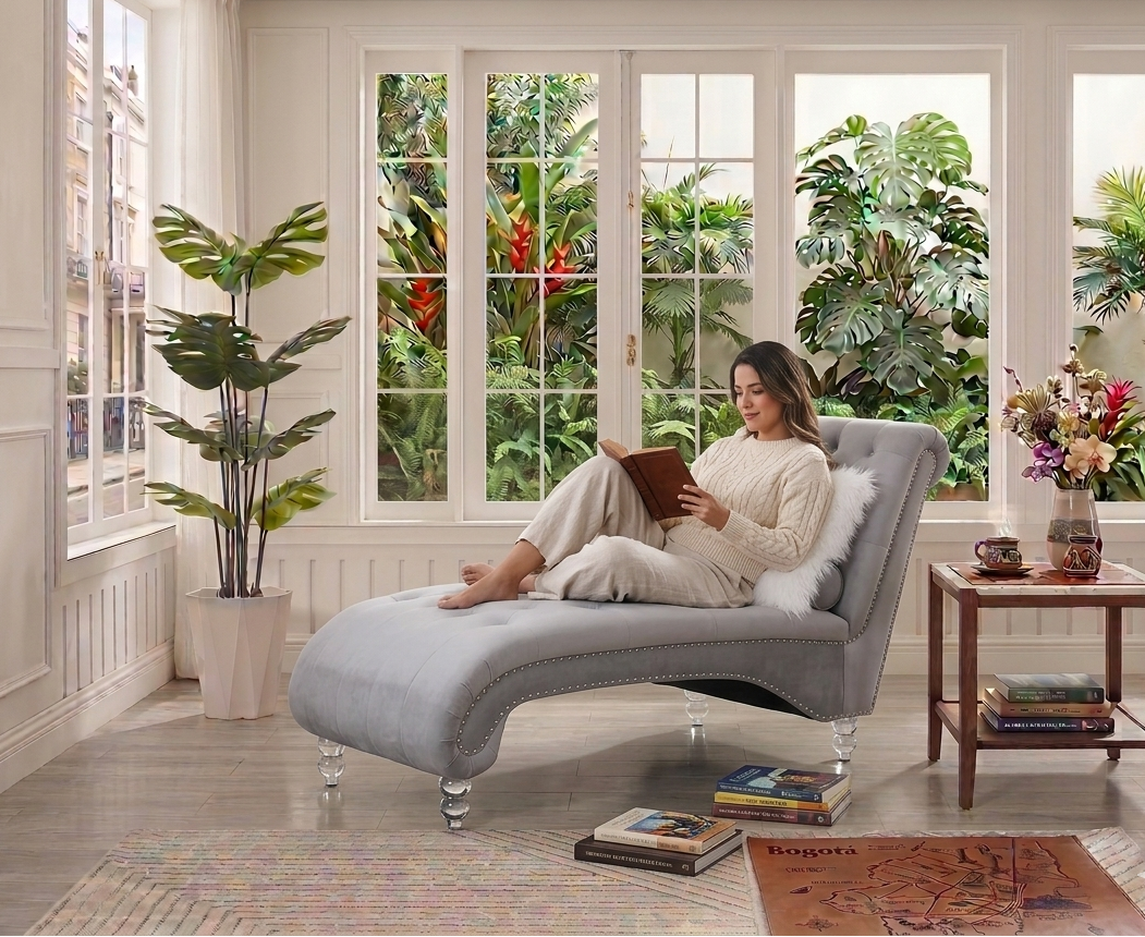 Yasmin Luxury Velvet Chaise - $399 | Kashew | Kashew