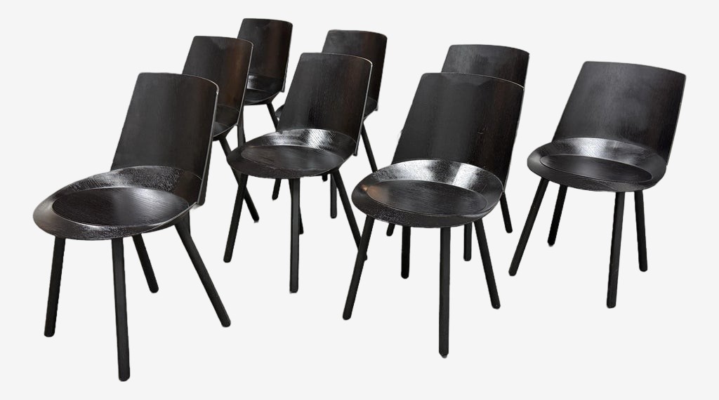 Stefan Diez for E15 Ch04 Houdini Side Chairs, Set of Eight - $3992