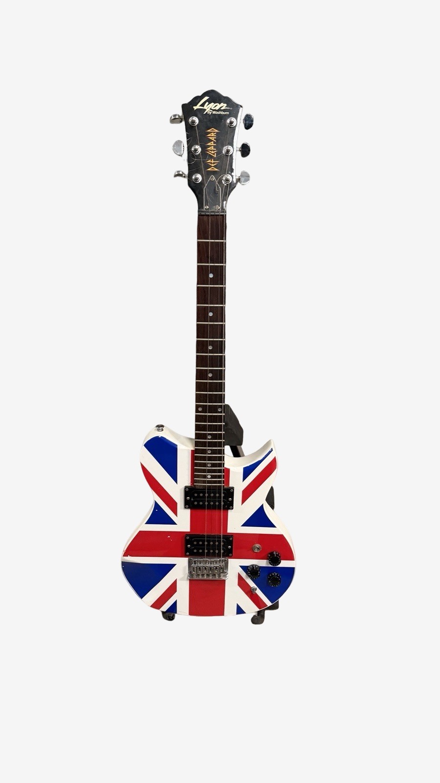 Rare Lyon by Washburn Def Leppard Union Jack Electric Guitar