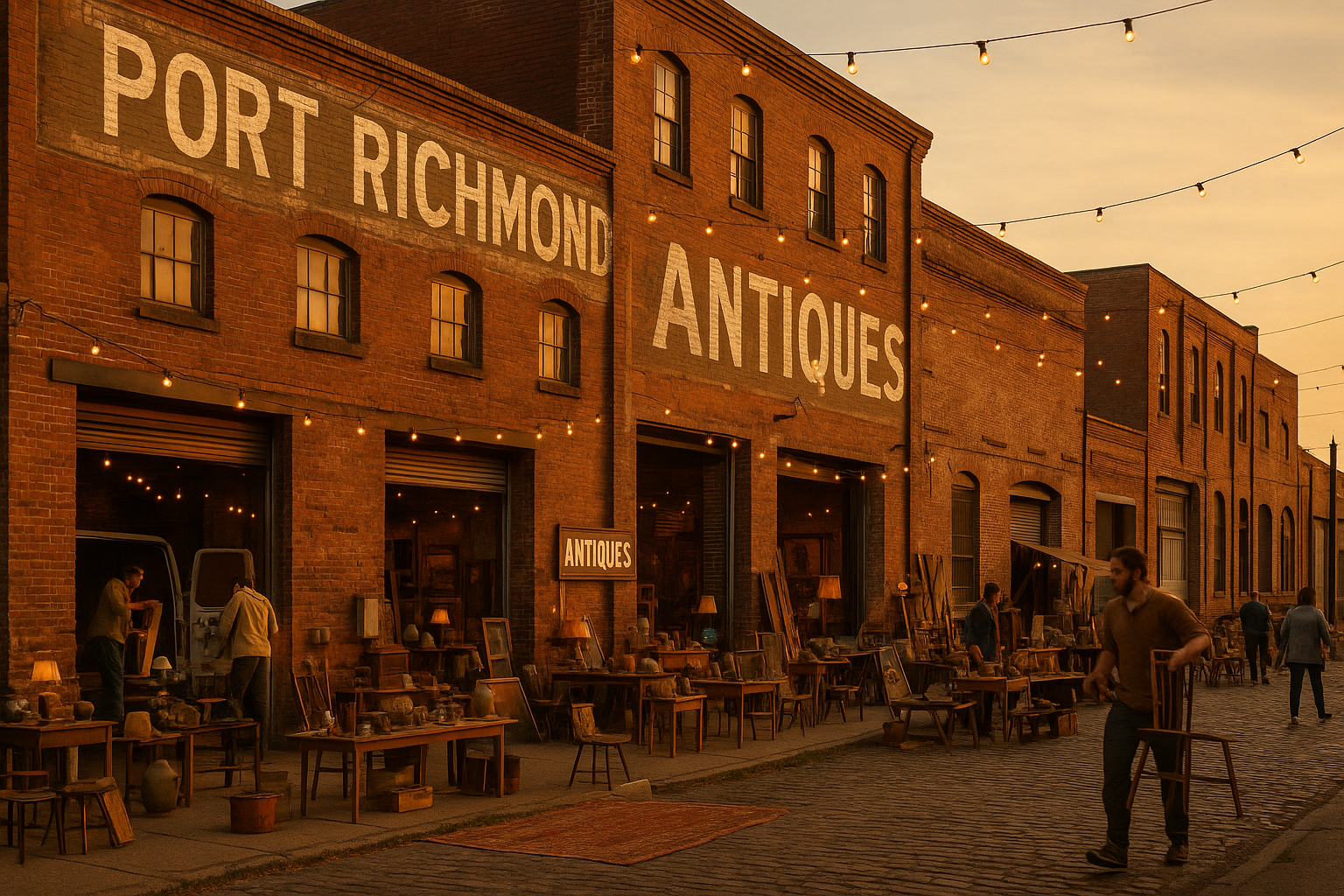 Port Richmond warehouse row near antiques showrooms