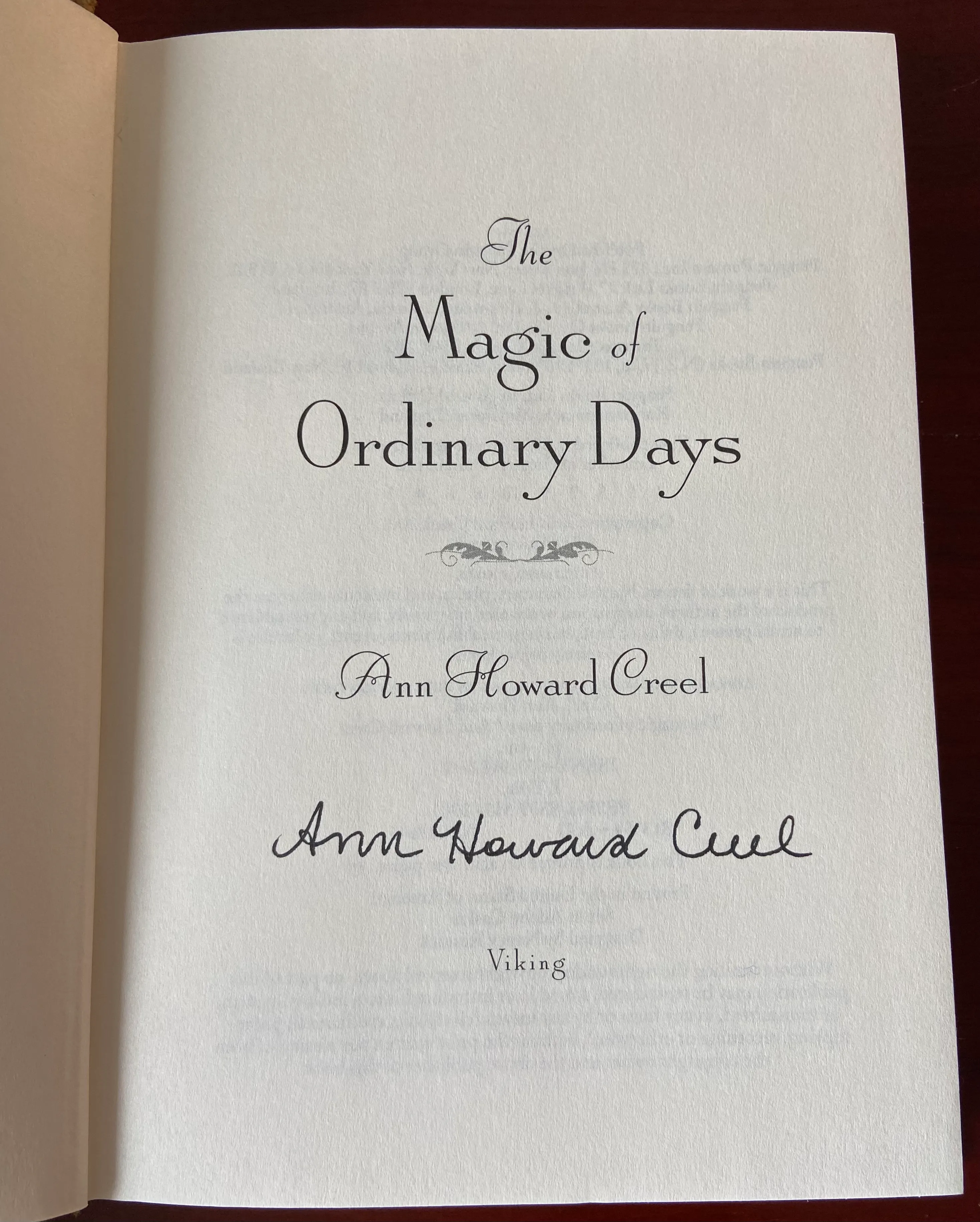 The Magic of Ordinary Days, Signed First Edition - Image 2
