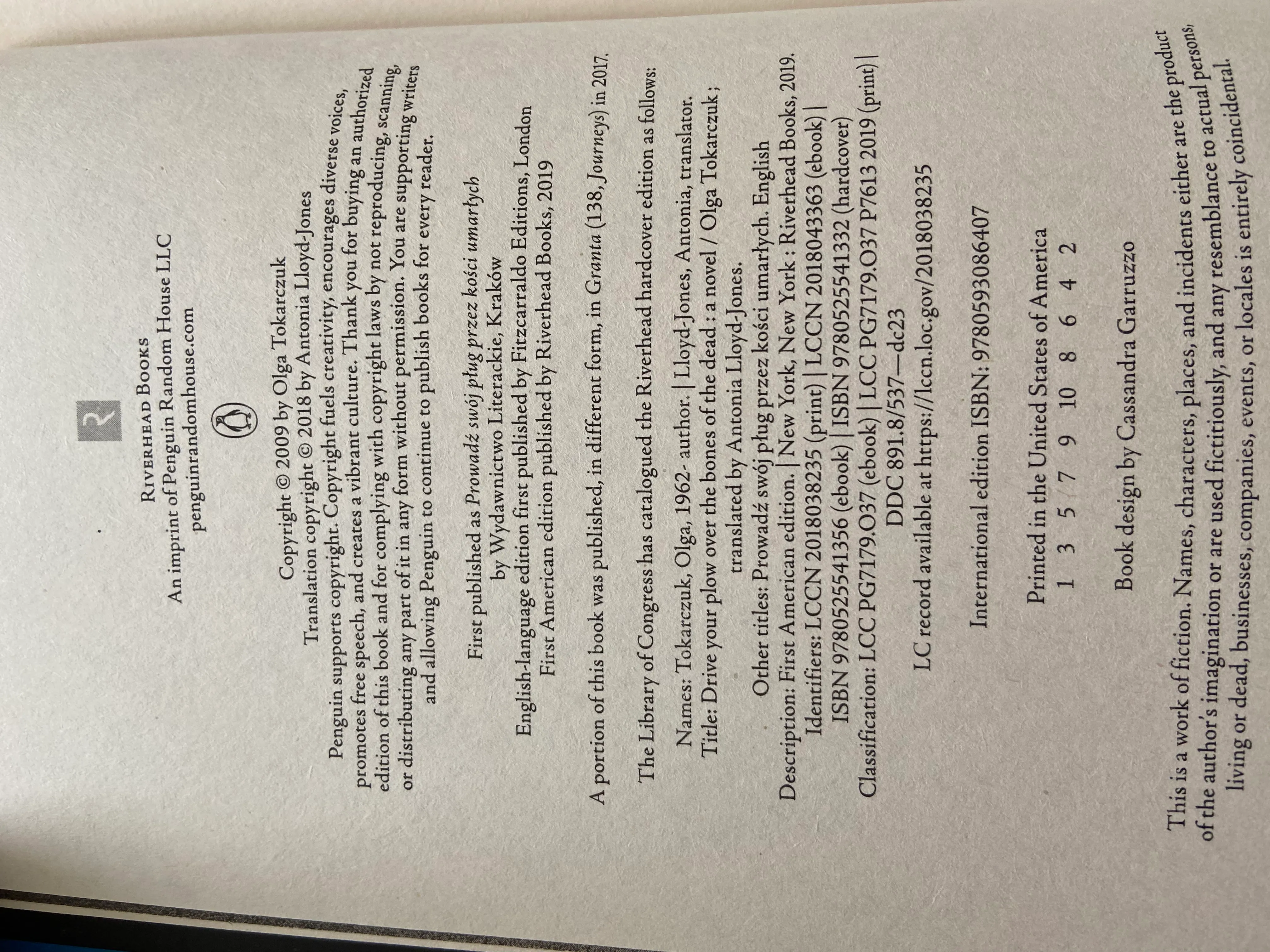 Drive Your Plow Over The Bones Of The Dead: A Novel (First USA Edition; - Image 5