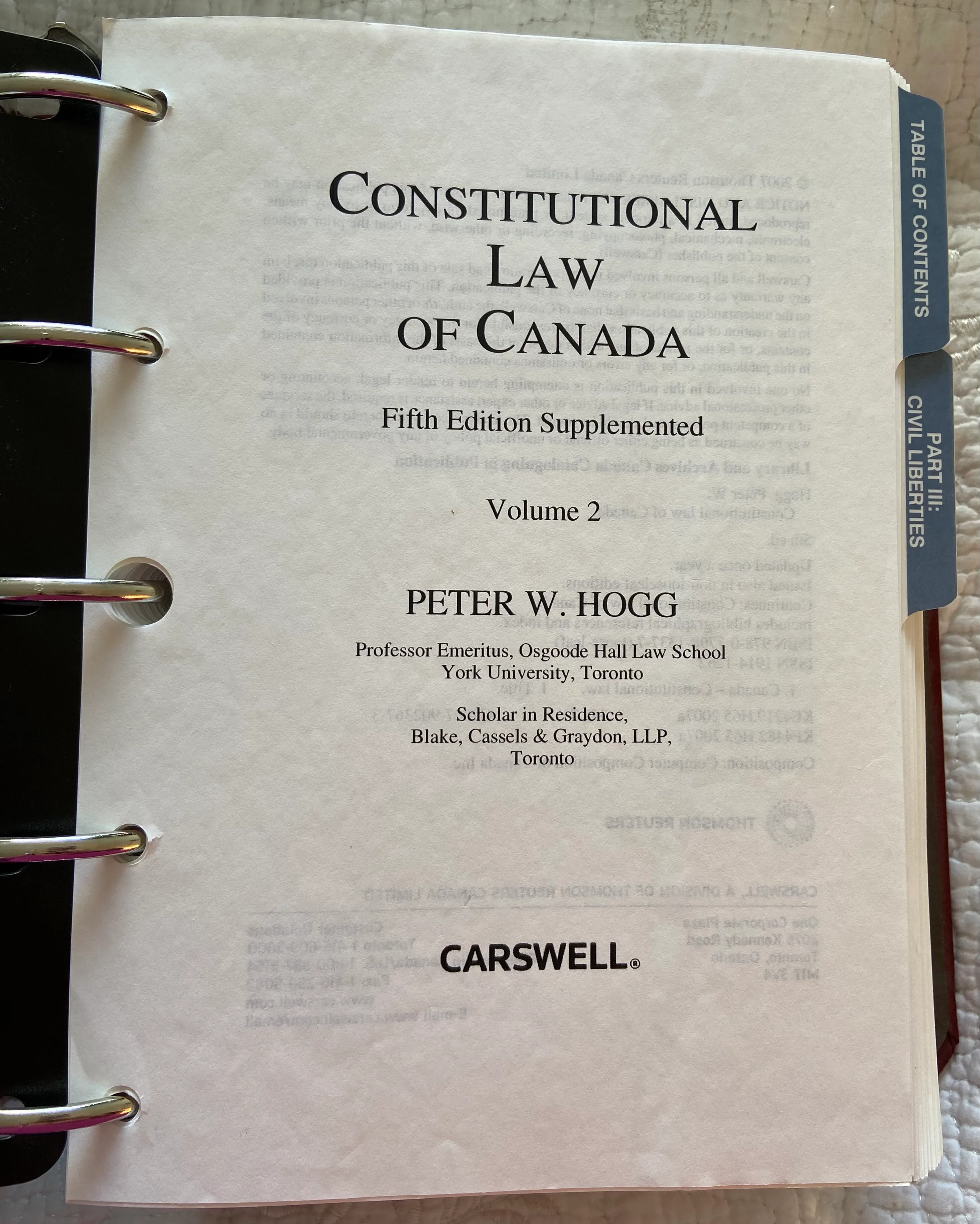 Constitutional Law of Canada 5th Edition Supplemented Volume 2 - Image 2