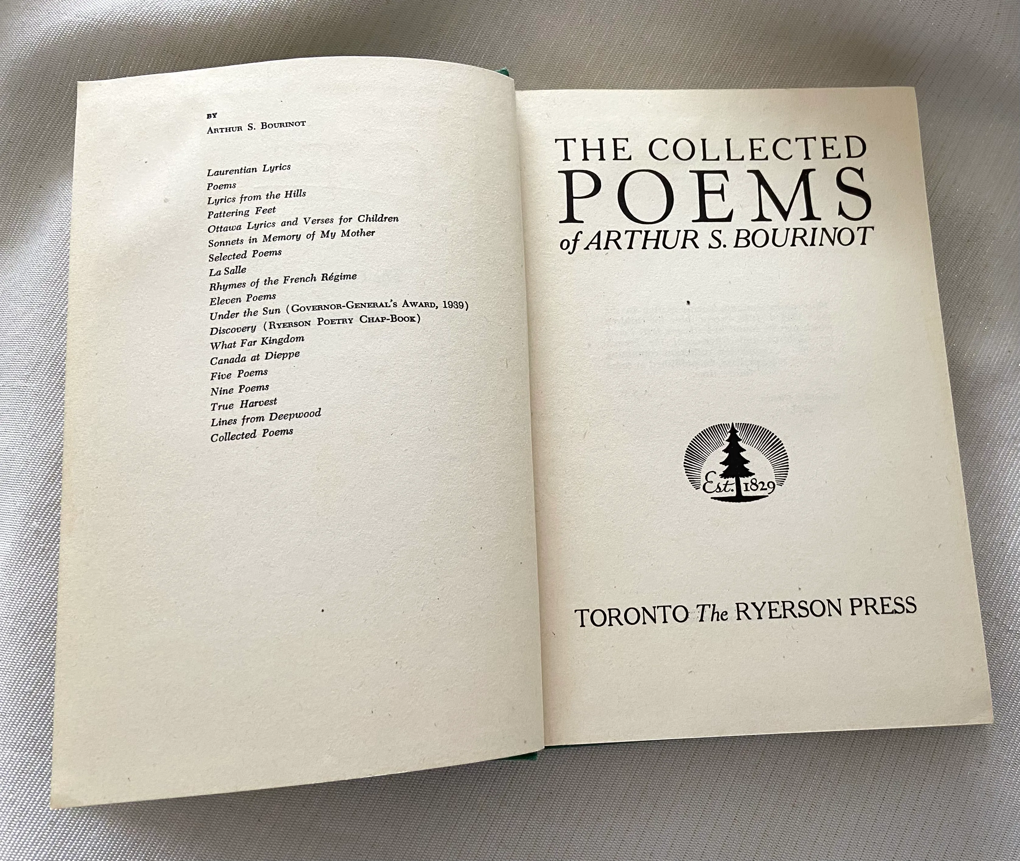 The Collected Poems of Arthur S. Bourinot - Image 2