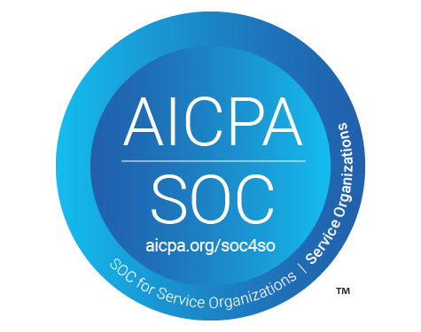 A logo that reads AICPA SOC