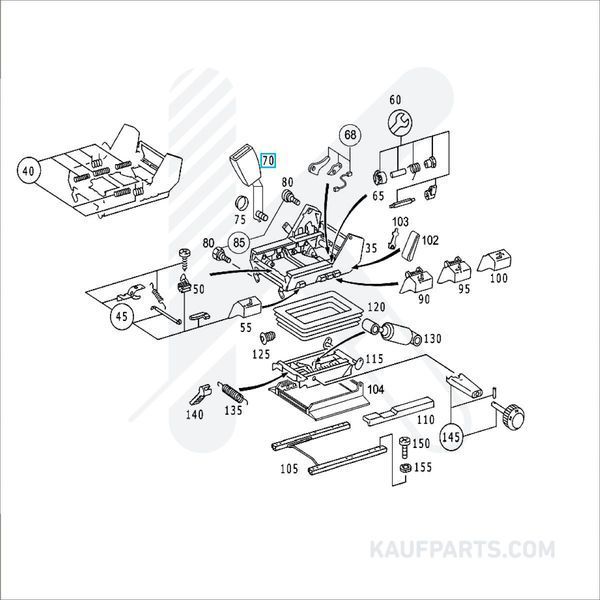 Enganche Del Cinturón De Seguridad Mercedes Benz Para Mercedes-Benz 310 D, 310/312 D, 312 D, 413 CDI, Sprinter