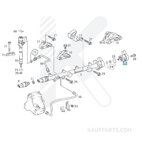 Valvula Reguladora Presion Trucktec para Mercedes-Benz Clase G, ML, Sprinter 208 CDI, 313 CDI, 316, 413 CDI