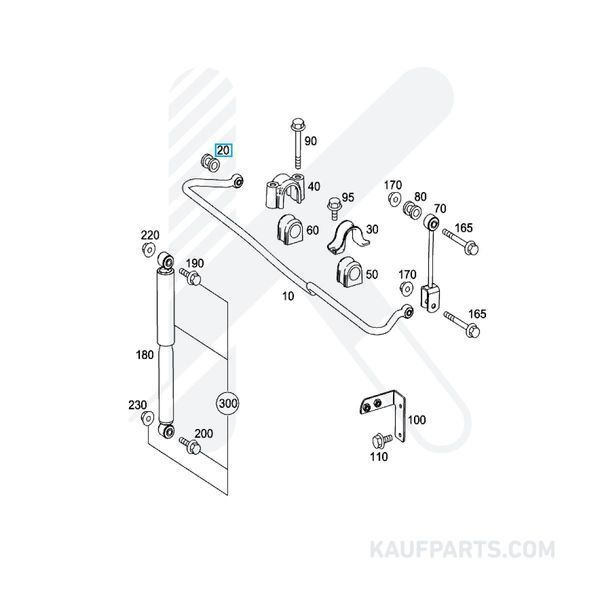 Apoyo De Goma - 22 Mm - Barra De Torsión - Eje Trasero Mercedes Benz Para Mercedes-Benz 310 D, 310/312 D, 312 D, Sprinter