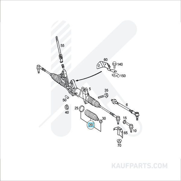 Fuelle Direccion Sampa para Mercedes-Benz Sprinter 310 D, 312 D, 313 CDI, 316, 413 CDI
