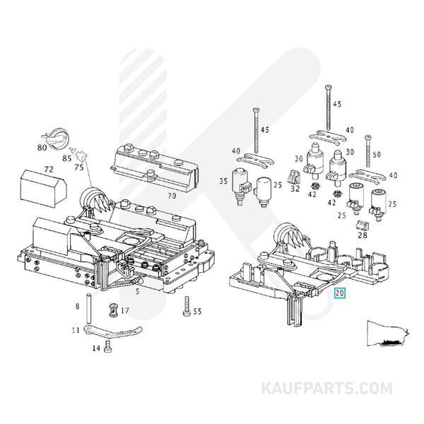 Placa Ehs Febi para Mercedes-Benz Clase C, Clase E, Clase CLK, Sprinter, Vito, Viano