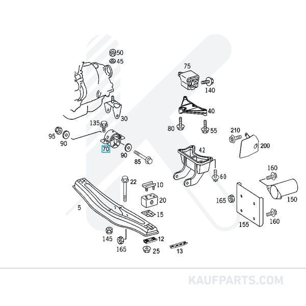 Apoyo De Goma Motor - Trasero Lemforder Para Mercedes-Benz 413 CDI, Sprinter