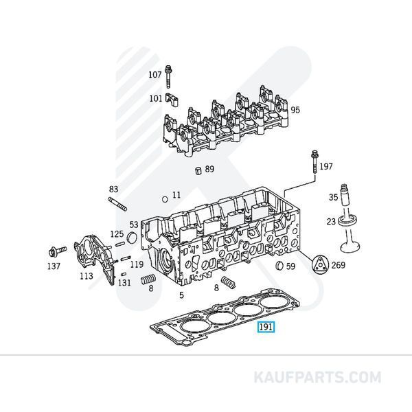 Empaquetadura ElringKlinger para Mercedes-Benz Clase A, B, C, CLA, E, GLA, GLC, GLE, GLK, ML, Sprinter, V, Viano, Vito