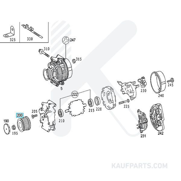 Polea De La Correa Del Alternador Oe Germany Para Mercedes-Benz 208 CDI, 316, 413 CDI, Sprinter, Viano, Vito
