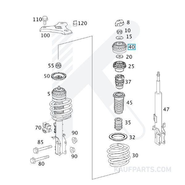 Cojinete Lemforder para Mercedes-Benz Viano y Vito