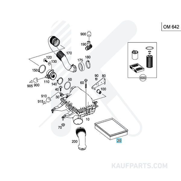 Filtro De Aire Hengst Para Mercedes-Benz Citan