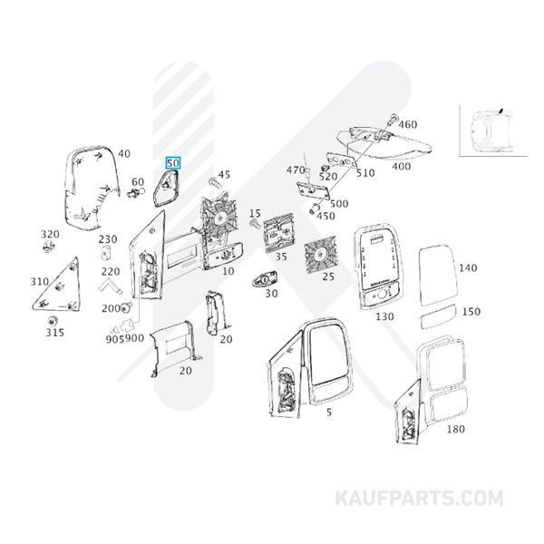 Luz Intermitente Espejo Derecho Truck Star para Sprinter 211, 213, 311, 313, 314, 315, 316, 318, 319, 411, 415, 515, 906
