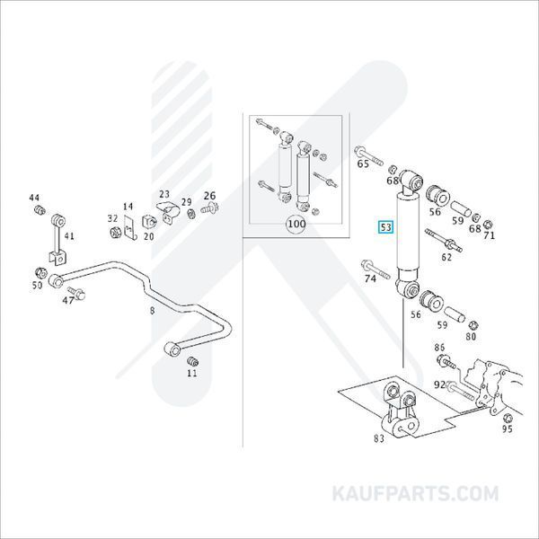 Amortiguador Trasero Mercedes-Benz para Sprinter 308 CDI, 313 CDI, 413 CDI