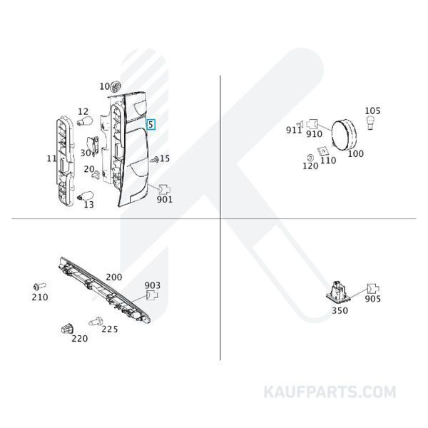 Cinta Luminosa Depo para Mercedes-Benz V 200, V 220, VITO y VITO TOURER