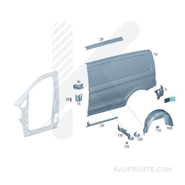 Chapaleta Mercedes-Benz para Clase C, CLC, CLK, SLK, SLS AMG, Viano y Vito