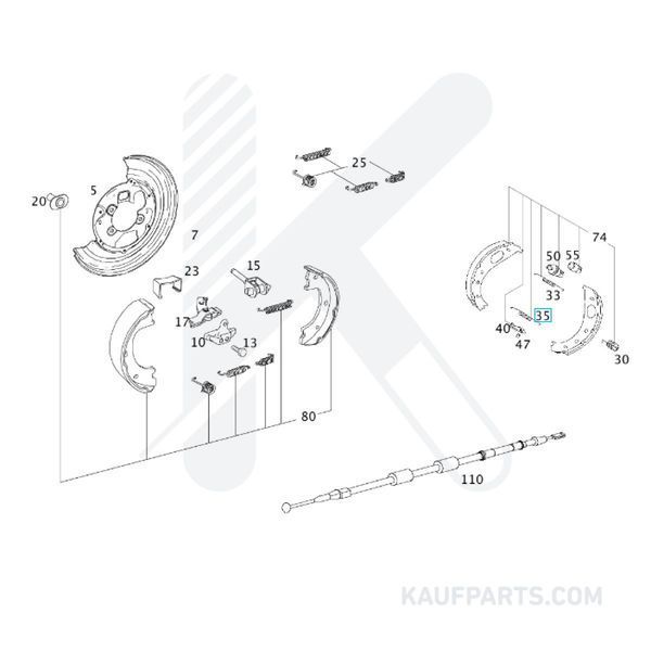 Resorte Freno T1N Mercedes Benz para Clase G, Clase S, Clase SL, Sprinter