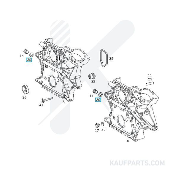 Anillo Tapón 22x27 Mercedes Benz para modelos 1017, Actros, Clase C, Clase E, Clase G, Sprinter, Viano, Vito, Unimog