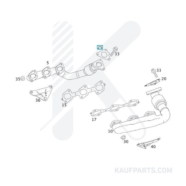 Empaque Derecho Turbo Mercedes Benz para Clase C, CLS, Clase E, Clase G, GL, GLC, GLE, GLS, ML, Clase R, Clase S, Sprinter, Vito, Clase X