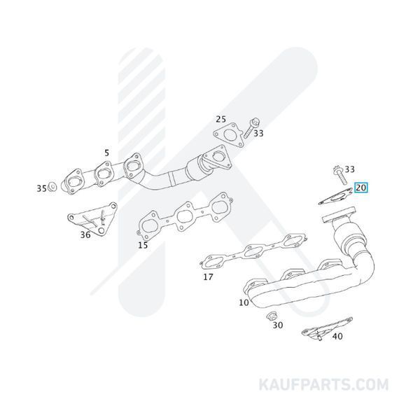 Empaque Izquierdo Turbo Mercedes-Benz para Clase C, CLS, Clase E, Clase G, GL, GLC, GLE, GLS, ML, Clase R, Clase S, Sprinter, Vito, X