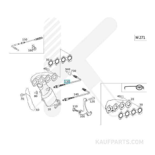 Sensor Sonda Lambda Mercedes Benz para Clase C, CLC, E y Sprinter