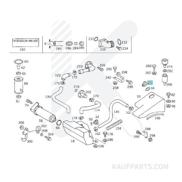 Tapa Llenado Aceite Febi para Mercedes-Benz: Clase C, Clase E, Clase G, Actros, Atego, Axor, Sprinter, Vito, Vario y más