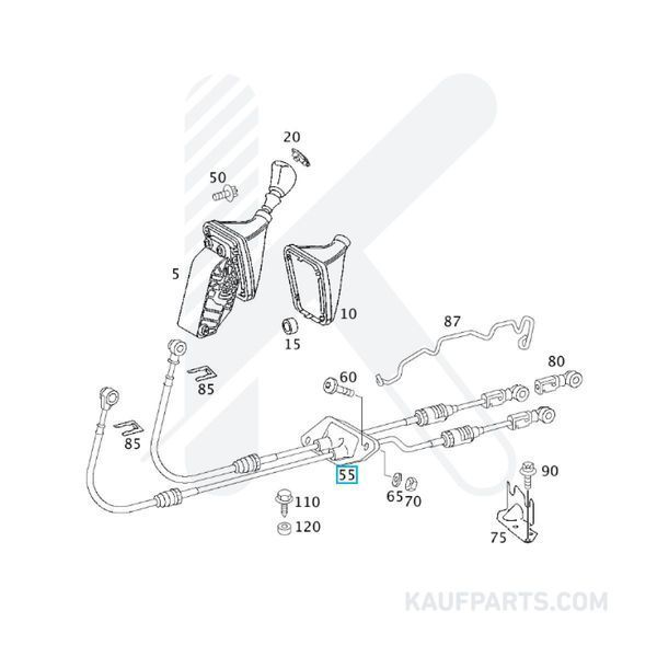 Conjunto Cable Accionamiento Cambio Mercedes Benz Para Mercedes-Benz 413 CDI, Sprinter