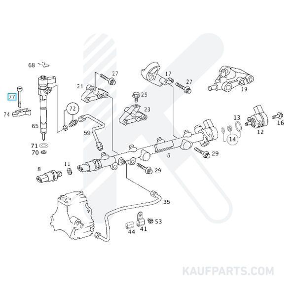 Tornillo Cilindrico Mercedes-Benz para Clase A, B, C, CLC, CLS, E, G, GL, GLC, GLE, GLS, ML, R, S, Sprinter, Viano, Vito, Clase X