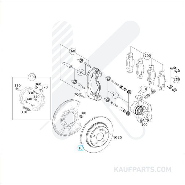 Disco de Freno Trasero Hella West Met Ind para Mercedes-Benz V 200, V 220, V 250, Vito 109, 111, 114, 116