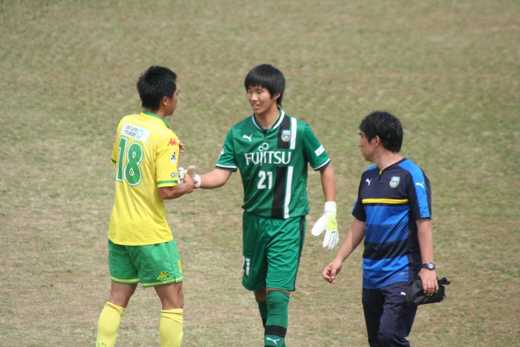 ジェフの選手が気遣う場面も