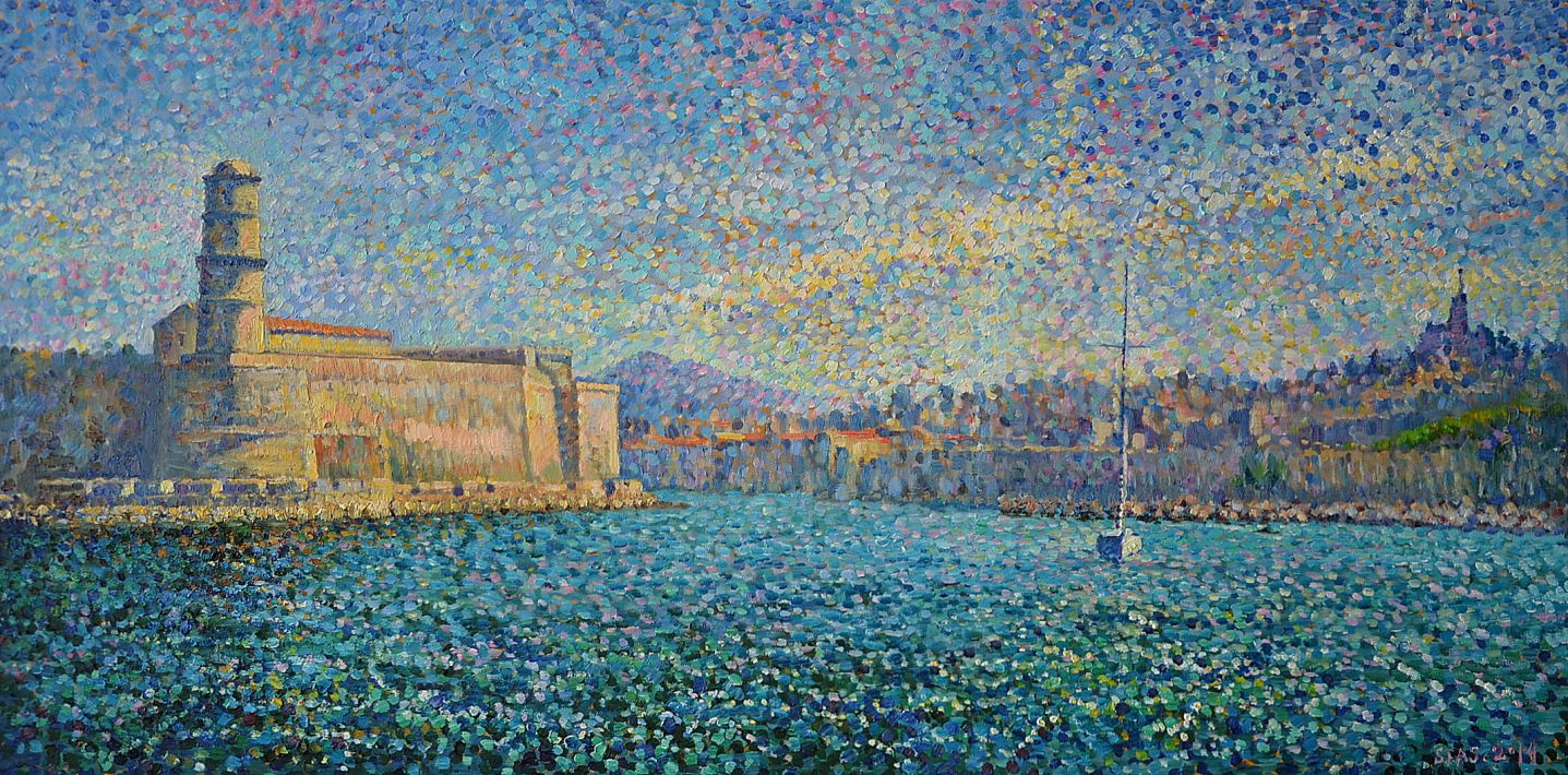 Port de marseille - STAS (Stanislav Dyshlov) - Oil painting - KAZoART  Online Art Gallery