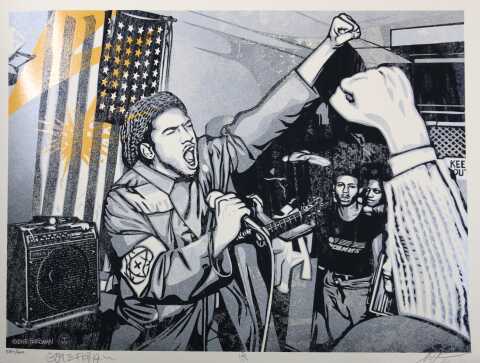 Shepard Fairey - Bad Brains Fist And Flag