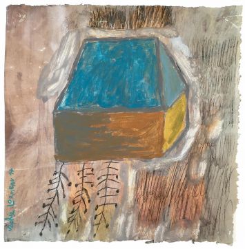 Sophie Lormeau - Maison déracinée au toit bleu