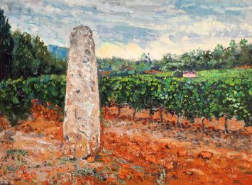 STAS (Stanislav Dyshlov) - Menhir dans la vigne (peïro plantado) 
